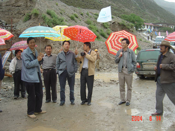 省交通厅吴果行厅长,川高公司高淳董事长视察